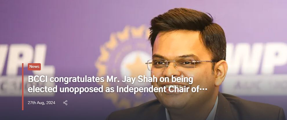 Jay Shah on being elected unopposed